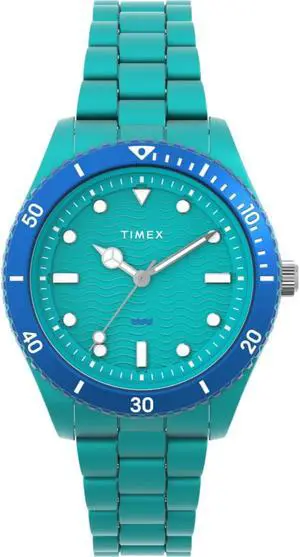 Timex Legacy tide 37mm Recycled Plastic Green Unisex Watch Timex Legacy tide 37mm Recycled Plastic Green Unisex Watch