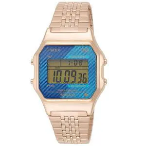 Timex T80 34mm Digital Rose Gold-Tone Unisex Watch Timex T80 34mm Digital Rose Gold-Tone Unisex Watch