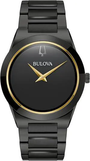 Bulova Millennia Modern Black Ion-Plated Stainless Steel Mens Watch Bulova Millennia Modern Black Ion-Plated Stainless Steel Mens Watch