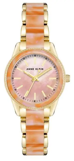 Anne Klein Pearlescent Resin Link Bracelet Ladies Watch Anne Klein Pearlescent Resin Link Bracelet Ladies Watch