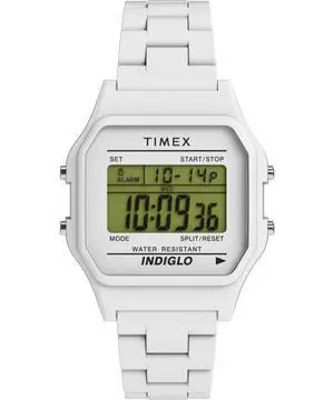 Timex T80 36mm Digital White Unisex Watch Timex T80 36mm Digital White Unisex Watch