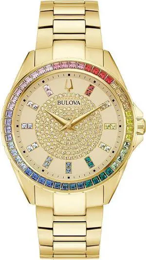 Bulova Crystal Phantom Gold-Tone Mens Watch Bulova Crystal Phantom Gold-Tone Mens Watch