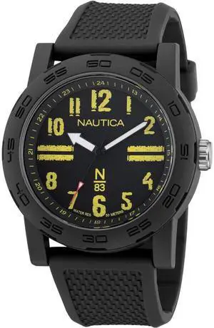 Nautica Ayia Triada Black PU Mens Watch Nautica Ayia Triada Black PU Mens Watch