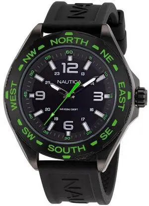 Nautica Clearwater Beach Black Silicone Mens Watch Nautica Clearwater Beach Black Silicone Mens Watch