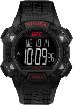 TIMEX UFC Core Shock Digital 45mm Resin Mens Watch TIMEX UFC Core Shock Digital 45mm Resin Mens Watch