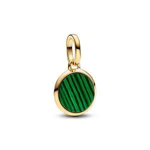 Pandora ME Green Engravable Mini Medallion Charm Pandora ME Green Engravable Mini Medallion Charm