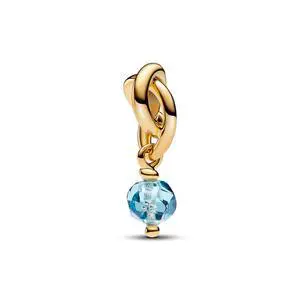 Pandora Moments Faceted Sea Aqua Blue Eternity Circle Dangle Charm Pandora Moments Faceted Sea Aqua Blue Eternity Circle Dangle Charm