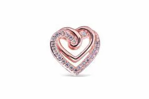 Pandora People Sparkling Entwined Hearts Charm - Pandora People Sparkling Entwined Hearts Charm -