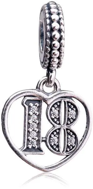 PANDORA 18th Celebration Dangle Charm - PANDORA 18th Celebration Dangle Charm -