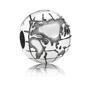 PANDORA Sterling Silver Globe Travel Clip PANDORA Sterling Silver Globe Travel Clip