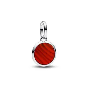 Pandora ME Red Murano Glass Engravable Mini Medallion Charm Pandora ME Red Murano Glass Engravable Mini Medallion Charm