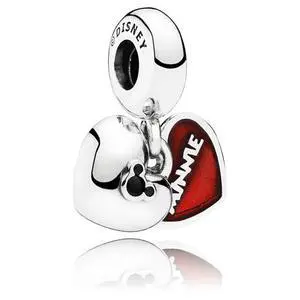 Pandora Disney Mickey and Minnie Heart Dangle Pandora Disney Mickey and Minnie Heart Dangle