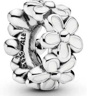 PANDORA Darling Daisies Spacer - White Enamel - PANDORA Darling Daisies Spacer - White Enamel -
