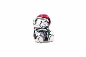 PANDORA Christmas Bear Charm - Red & Green Enamel - PANDORA Christmas Bear Charm - Red & Green Enamel -