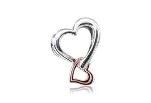 Pandora Two-tone Openwork Infinity Heart Charm Pandora Two-tone Openwork Infinity Heart Charm