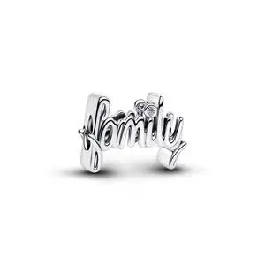 Pandora Handwritten Family Charm Sterling Silver Women's Jewelry Pandora Handwritten Family Charm Sterling Silver Women's Jewelry