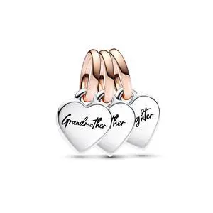 Pandora Two-tone Splittable Family Generation of Hearts Triple Dangle Charm Pandora Two-tone Splittable Family Generation of Hearts Triple Dangle Charm