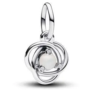Pandora June White Eternity Circle Dangle Charm Pandora June White Eternity Circle Dangle Charm