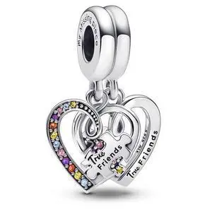 Pandora Puzzle Piece Hearts Splittable Friendship Dangle Charm Pandora Puzzle Piece Hearts Splittable Friendship Dangle Charm