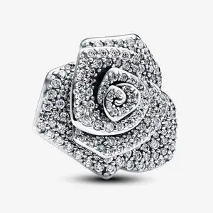 Pandora Sparkling Rose in Bloom Oversized Charm Pandora Sparkling Rose in Bloom Oversized Charm
