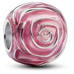 Pandora Pink Rose in Bloom Charm Pandora Pink Rose in Bloom Charm
