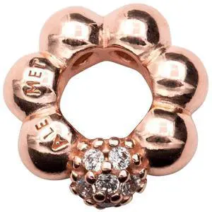 PANDORA Rose Spacer With Clear Cubic Zirconia - PANDORA Rose Spacer With Clear Cubic Zirconia -