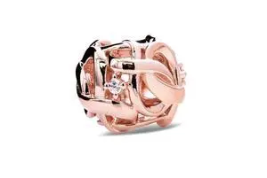 Pandora - Openwork Woven Infinity Charm 14ct Rose Gold-Plated Metal Blend Women's Jewelry Pandora - Openwork Woven Infinity Charm 14ct Rose Gold-Plated Metal Blend Women's Jewelry