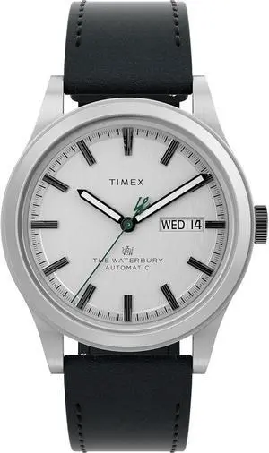 Timex Waterbury Traditional 39mm Leather Automatic Mens Watch Timex Waterbury Traditional 39mm Leather Automatic Mens Watch