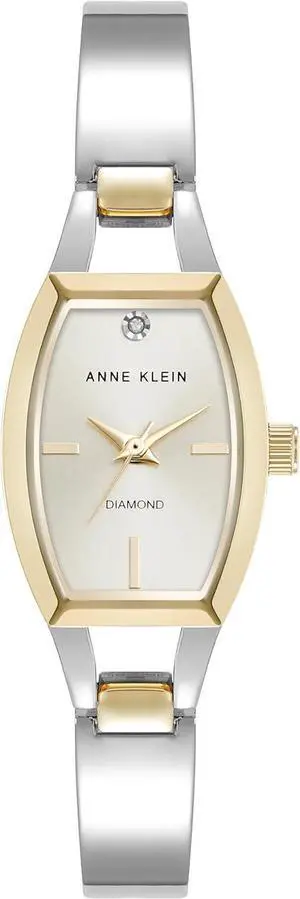 Anne Klein Genuine Diamond Dial Bangle Ladies Watch Anne Klein Genuine Diamond Dial Bangle Ladies Watch