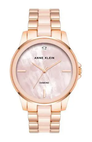 Anne Klein Stainless Steel Pink Dial Analog Ladies Watch AK-4120BHRG Anne Klein Stainless Steel Pink Dial Analog Ladies Watch AK-4120BHRG