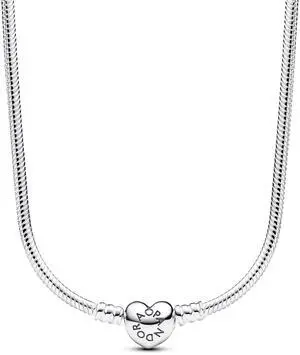 Pandora Moments Heart Clasp Snake Chain Necklace Pandora Moments Heart Clasp Snake Chain Necklace