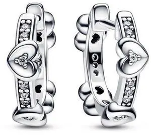 Pandora Radiant Sparkling Hearts Hoop Earrings Pandora Radiant Sparkling Hearts Hoop Earrings