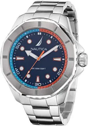 Nautica Koh May Bay Stainless Steel Mens Watch Nautica Koh May Bay Stainless Steel Mens Watch