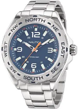 Nautica Clearwater Beach Stainless Steel Mens Watch Nautica Clearwater Beach Stainless Steel Mens Watch