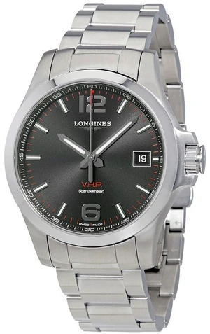 Longines Conquest V.H.P. Perpetual Black Dial 41MM Stainless Steel Mens Watch Longines Conquest V.H.P. Perpetual Black Dial 41MM Stainless Steel Mens Watch