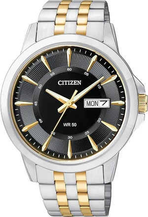 Citizen Quartz Black Dial Two-Tone Mens Watch Citizen Quartz Black Dial Two-Tone Mens Watch