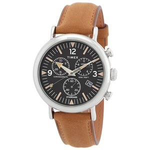 Timex Waterbury Chronograph 41mm Black Dial Leather Mens Watch Timex Waterbury Chronograph 41mm Black Dial Leather Mens Watch