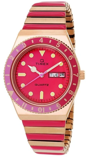 Timex Q Timex 36mm Pink Dial Two-Tone Expansion Ladies Watch Timex Q Timex 36mm Pink Dial Two-Tone Expansion Ladies Watch