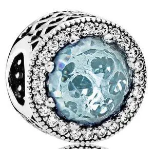 Pandora Glacier Blue Radiant Hearts Charm - 791725NGL - OEM Pandora Glacier Blue Radiant Hearts Charm - 791725NGL - OEM