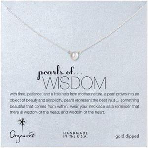 Dogeared PS1021 Pearls of Wisdom White Pearl Sterling Silver Necklace