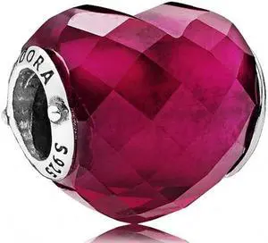 Pandora Fuchsia Shape of Love Charm - Fuchsia Rose Crystal - 796563NFR