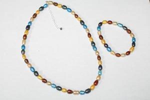 Genuine Fresh Water Pearls Bracelet Necklace Set Necklace -