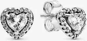 PANDORA Elevated Heart Stud Earrings -