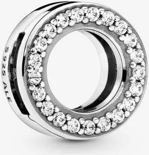 PANDORA Circle of Pave Clip Charm - 798600C01