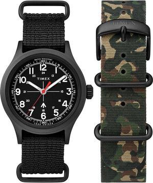 Timex X Todd Snyder Military Inspired Fabric Watch with Extra Strap TWG0176007S
