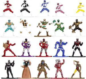 Power Rangers Nano Metalfigs 20 Pack | 1.65 Inch Die-Cast Metal Figures