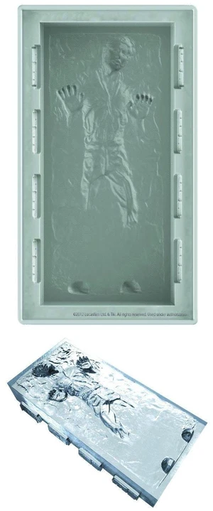 Star Wars Han Solo In Carbonite Deluxe Large Size Silicone Ice Tray Star Wars Han Solo In Carbonite Deluxe Large Size Silicone Ice Tray