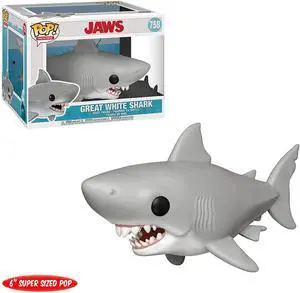 Funko POP Super Movies Jaws Great White Shark Oversized Stylized Vinyl Figure 6 Inches Funko POP Super Movies Jaws Great White Shark Oversized Stylized Vinyl Figure 6 Inches