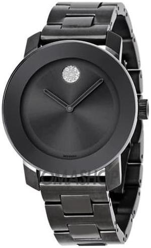 Movado Bold Grey Metallic Grey ion-Plated Stainless Steel Mens Watch 3600103