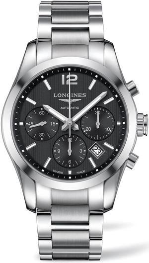 Longines Conquest Classic Automatic Black Dial Steel Mens Watch L27864566